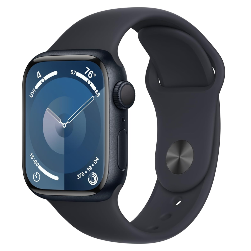Apple Watch Series 9 [GPS, 45mm] Carcasa de Aluminio Medianoche con Banda Deportiva Medianoche, M/L