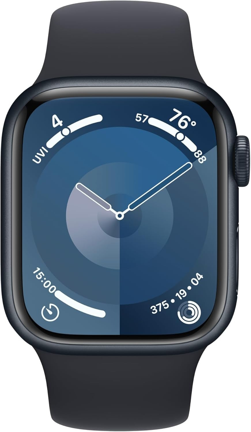 Apple Watch Series 9 [GPS, 45mm] Carcasa de Aluminio Medianoche con Banda Deportiva Medianoche, M/L