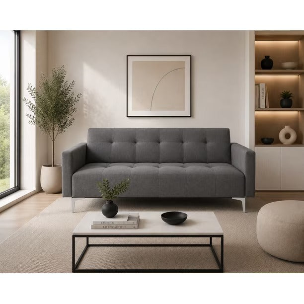 Sofa Cama Reclinable Gris Oxford
