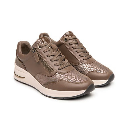 Derby Casual Flexi para Mujer Estilo 138301 Taupe
